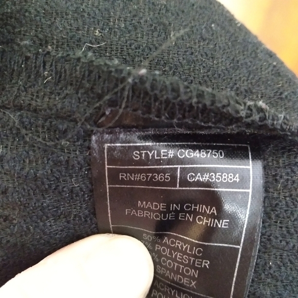 Cupcakes and Cashmere Black Madora Jeweled Neckline Waffle Knit Dress Size Small - Picture 11 of 12